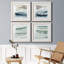 Tumultueux Indigo I - ensemble de 4 peintures sur toile encadrées-1079177374-1079177369