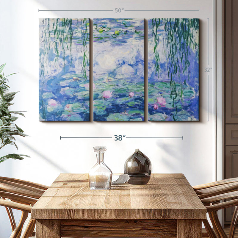 «Water Lilies V Wall Art» sur toile, H 32 po x l 50 po