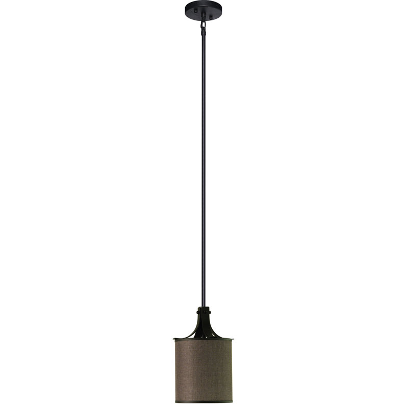 Luminaire suspendu cylindrique unique à 1 lumière