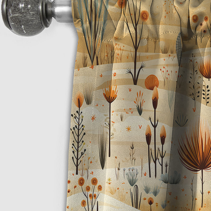 Motif bohème désert Sandy Beige I - rideau boho - rideau occultant abstrait - 1 panneau, L 52 po x L 120 po