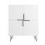 Beekman 35" Mid-Century Modern Low Cabinet With 4 Shelves in White-1325003451