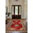 Susan Red Oriental Machine Printed Cotton Polyester Area Rug-1856442506