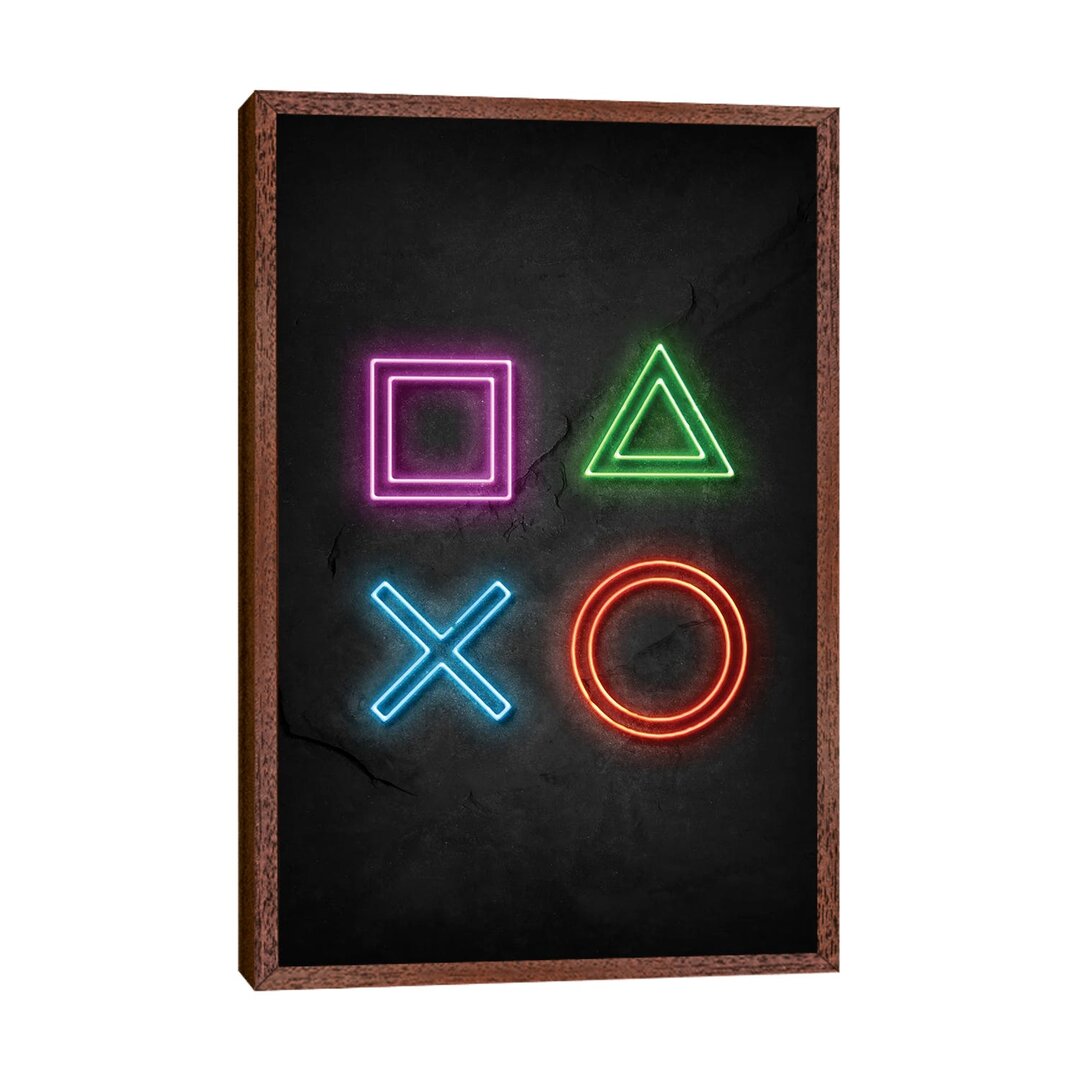 Leinwandbild Playstation Signs Neon