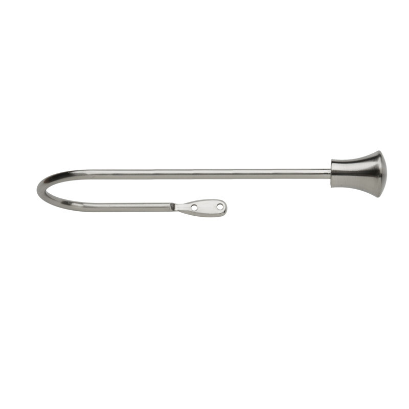 Curtain Holdback, 0.38cm H x 28cm W x 10.70cm D, Stainless Steel