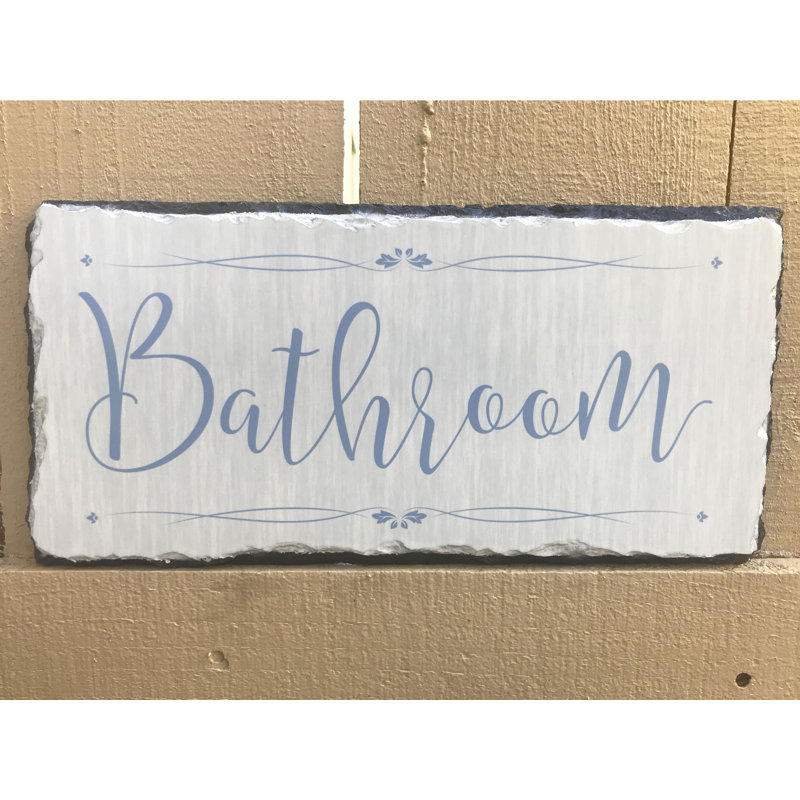 Plaque de salle de bain décorative à personnaliser, H 8 po x l 18 po