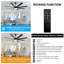 72" Ceiling Fan With Light, 6-Speed Remote Control, Reversible DC Motor, Modern 8 Blades With 6"/12"/19.5"  Downrods For Home Or Commercial Black/Walnut