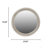Round Wall Mirror With Beaded Trim