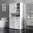 White Laundry Cabinet With Adjustable Shelves - Doors, Shelf, Tilt-Out Hamper, , Freestanding Ample Storage Freestanding, White,