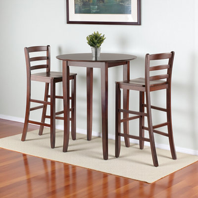 Gabel Goodwater 3 - Piece Counter Height Solid Wood Dining Set by Lark Manor