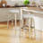 Swivel Upholstered Seat Solid Wood Counter Stool With Metal Footrest,Backless Counter Height Bar Stool (Set Of 2)-55361812
