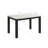 Syon Dining Table, 47 Inch White Faux Marble Top, Black Wood Legs-118708318