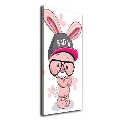 Rabbit In A Hat - Wrapped Canvas Print