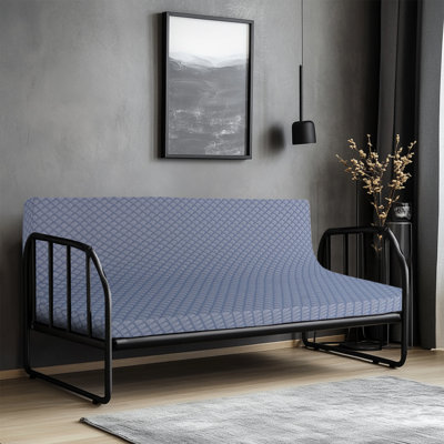 Matelas de futon en mousse à mémoire de forme pliable pour lit de jour Futur en velours côtelé pour adultes (cadre non inclus)