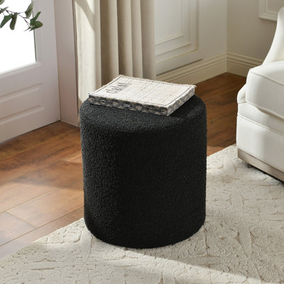 Brynnen 18'' Wide Modern Round Upholstered Ottoman