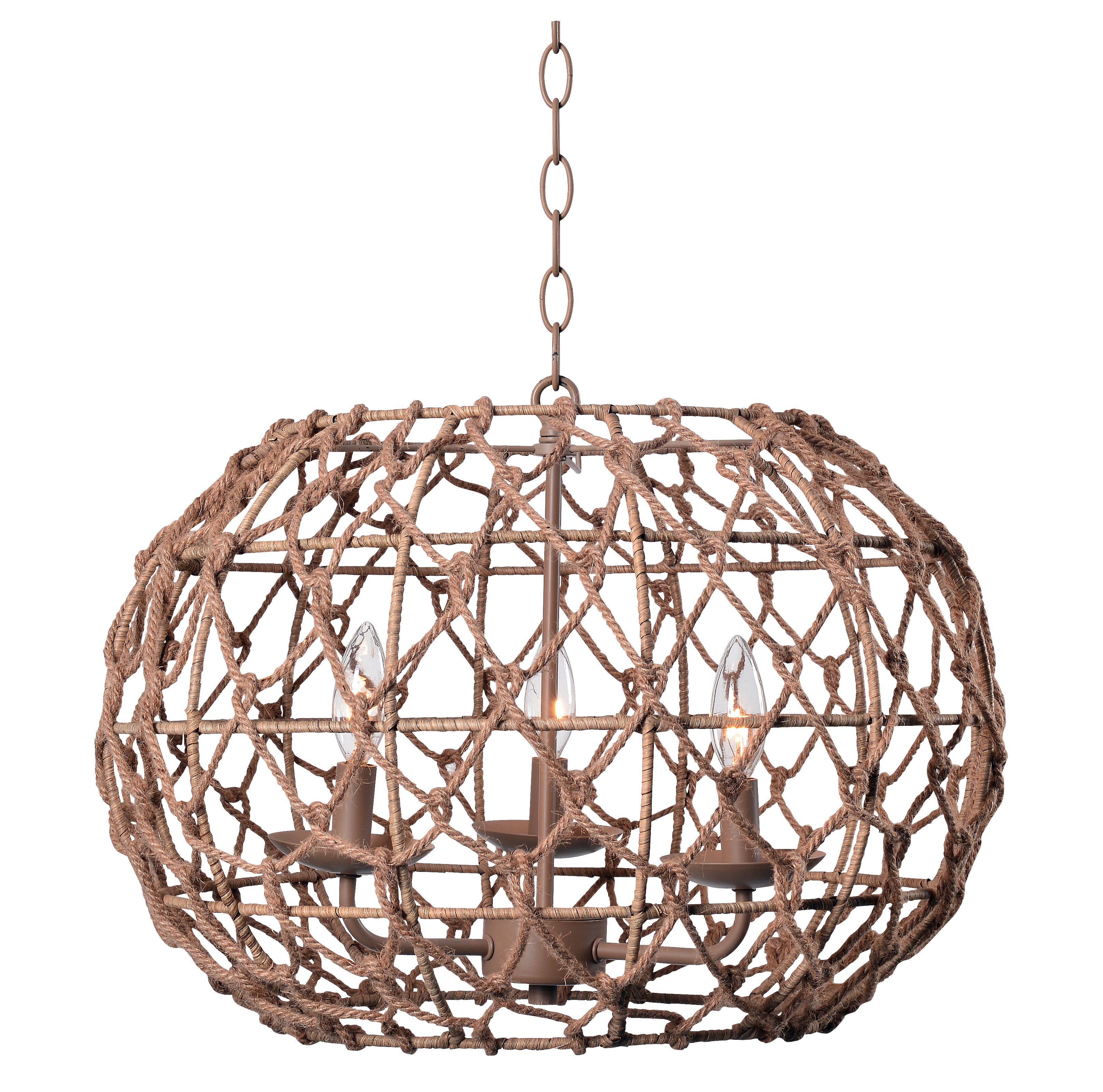 Rope globe online chandelier