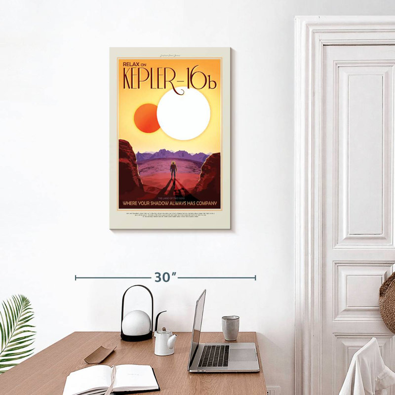 Oberle Retro Kepler 16B Print, 30" H x 20" W
