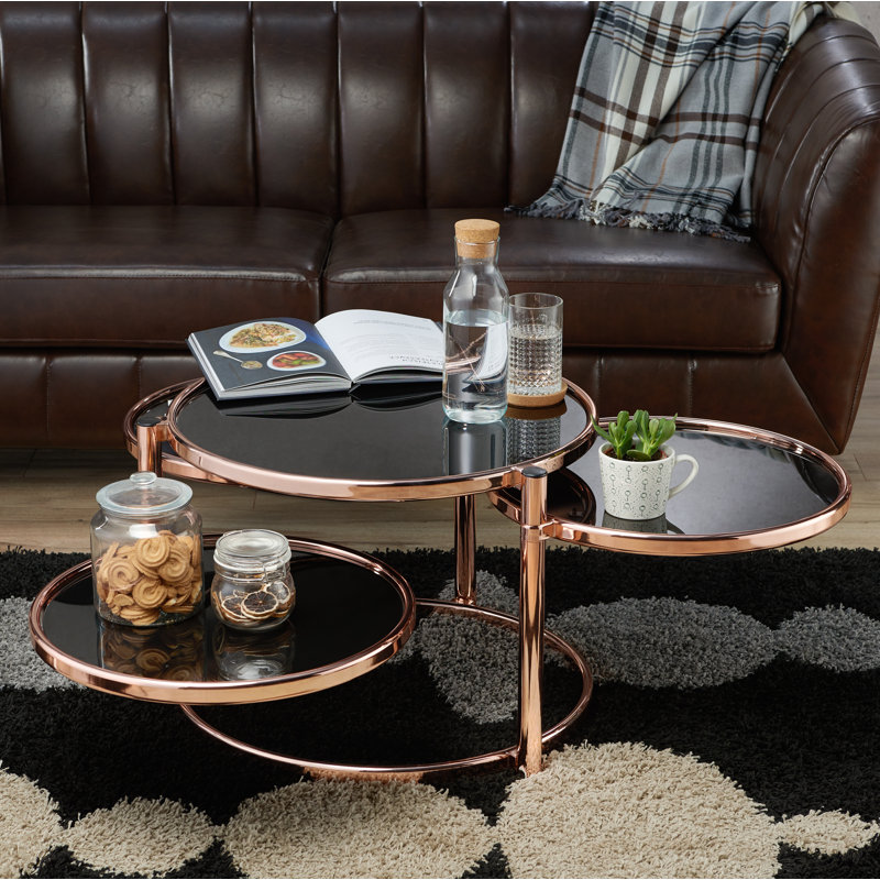 Sled Coffee Table, Rose Gold