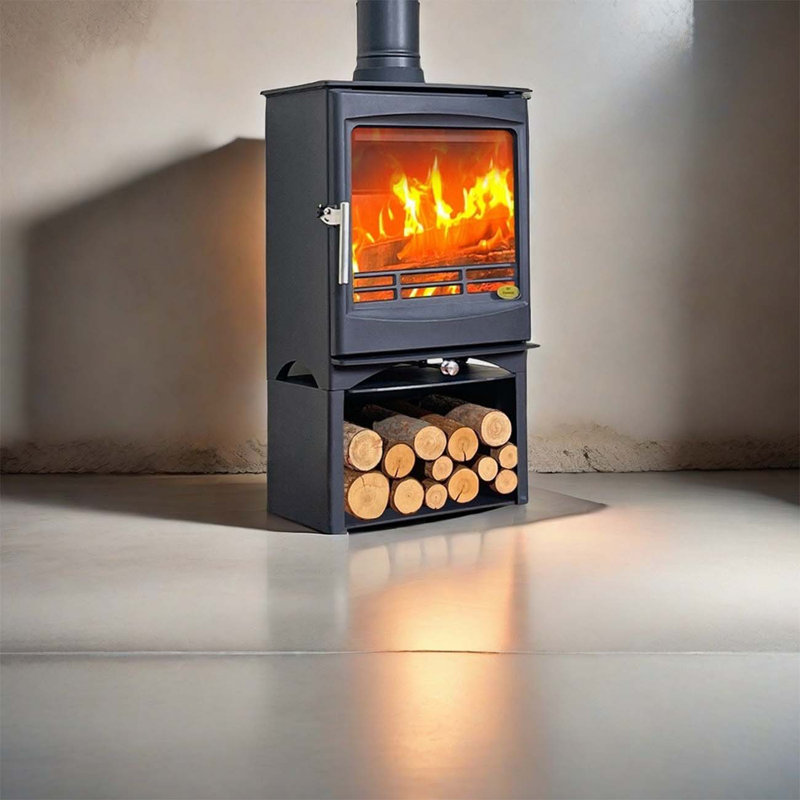 Wood-burning domestic free-standing wood stove