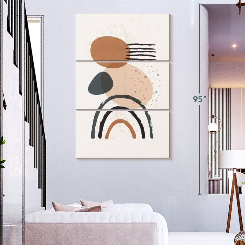 Avery Boho Abstract Neutrals, 74" H x 48" W