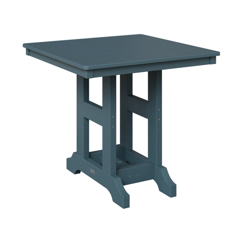 Garden Classic Outdoor Square Table, Slate, 30.87" H x 33" W x 33" D