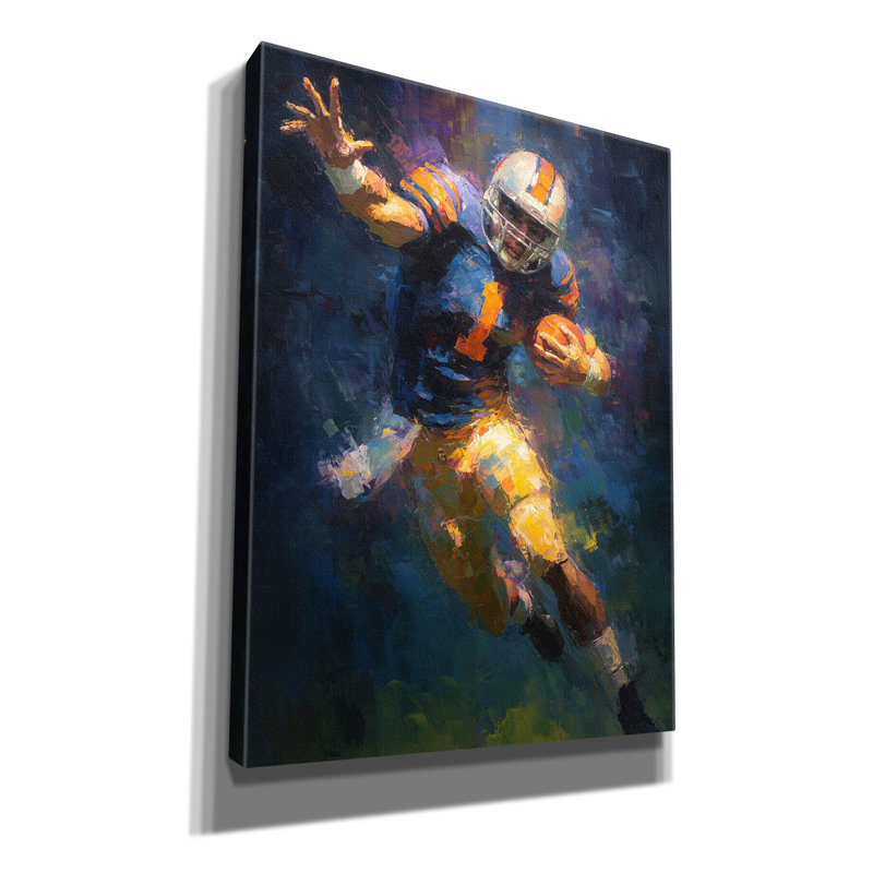 Toile épique Graffiti «American Football Legend 1» par Ann Klee, 40 po x 54 po, H 54 po x l 40 po