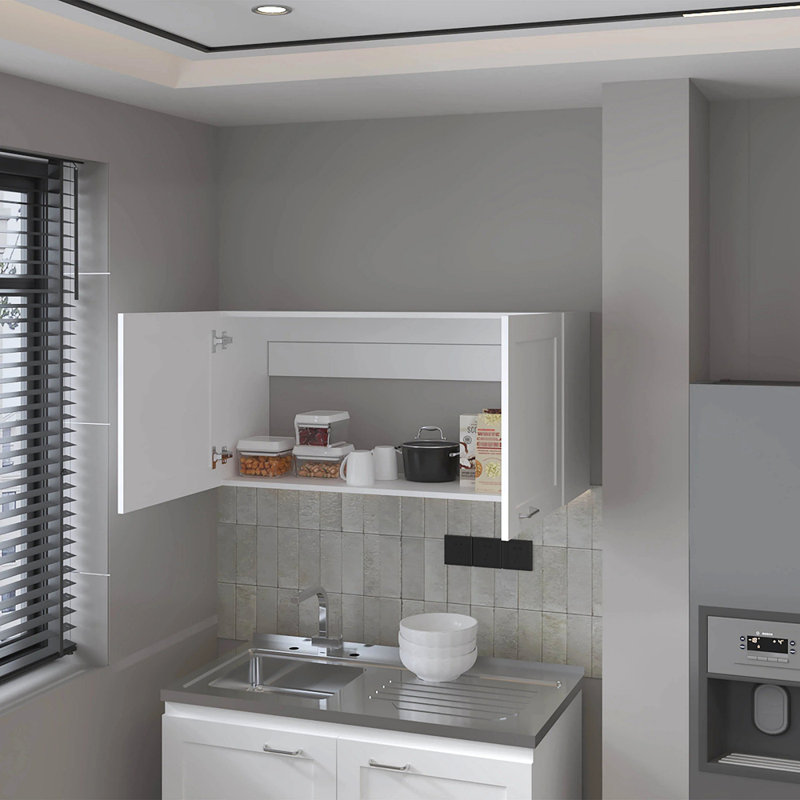 Kitchen Wall Cabinet With 2 Doors, White