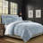 Shellabrate Cornflower Blue Cotton Comforter Set  8 Piece-109897147