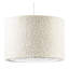 20 cm H Round Wool Lamp Shade ( No Direct Attachment Method ) in White