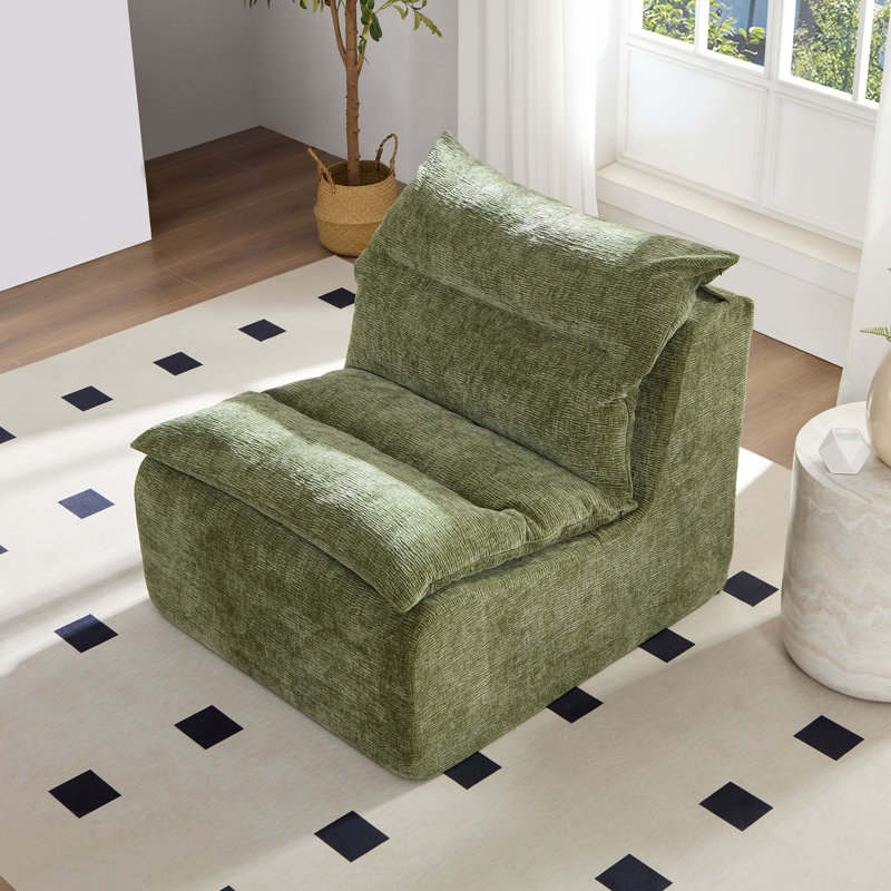 Fauteuil d'appoint sans accents Accent, Polyester vert