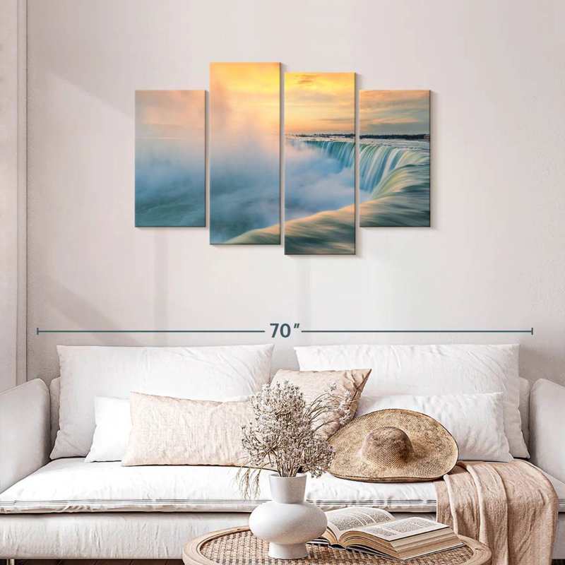 Alvord Niagara Falls Misty Sunrise, H 27 po x l 43 po