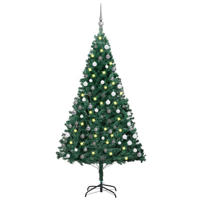 Artificial Pre-lit Christmas Tree with Ball Set Xmas Tree Decoration