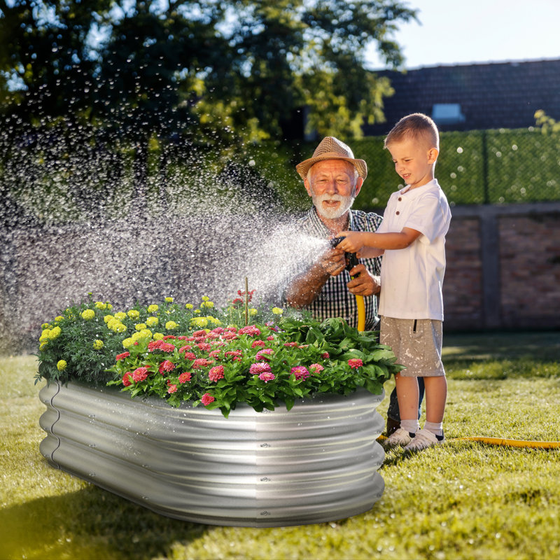Lit de jardin en métal, H 12 po x l 48 po x P 24 po, 1