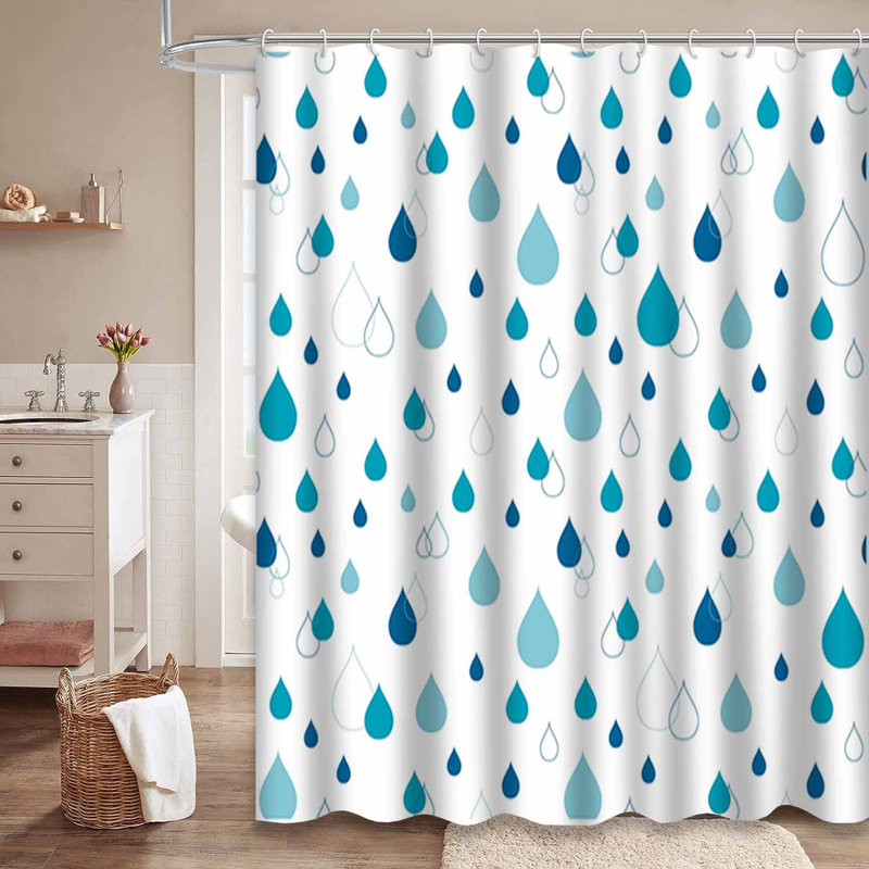 Rideau de douche foncé avec 12 crochets Dark Water, L 72 po x l 78 po