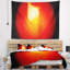 Tapisserie sphère misty rouge incandescente abstract-28495586