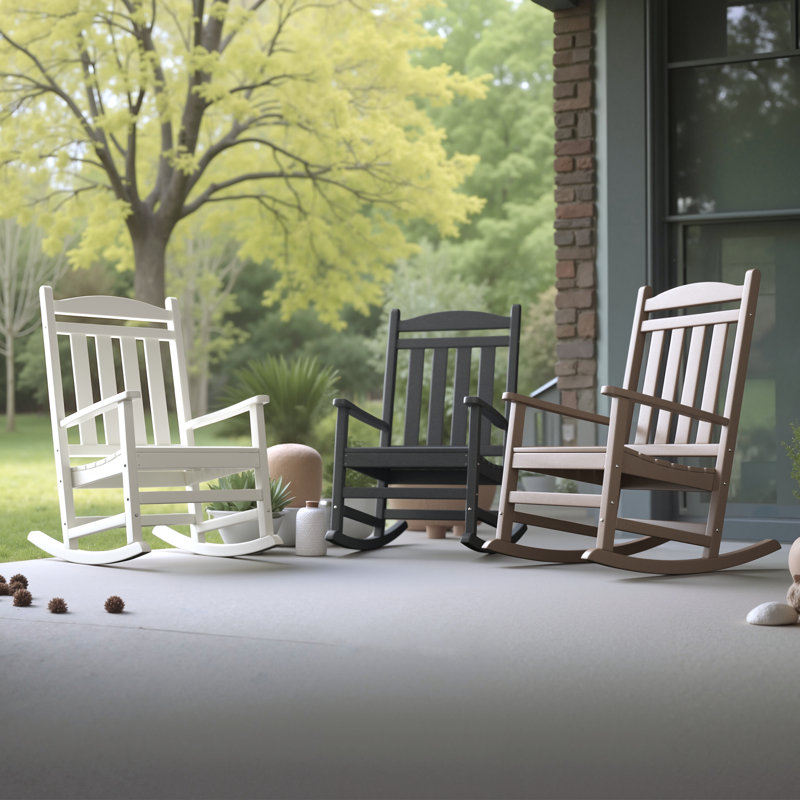 Chaise berçante d'extérieur Adirondack, Brun clair