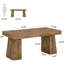 Le bureau en bois brun de 55 pouces avec base double est un ajout élégant et pratique à votre bureau, idéal pour les repas, les réunions et le travail