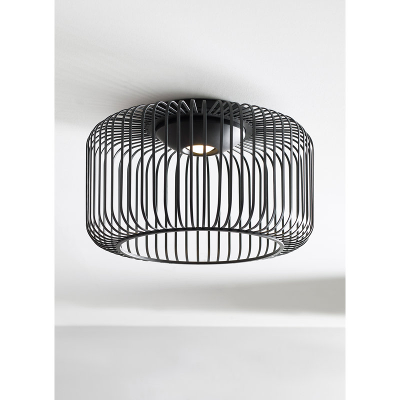 Kai 1 - Light LED Flush Mount, Nightshade Black