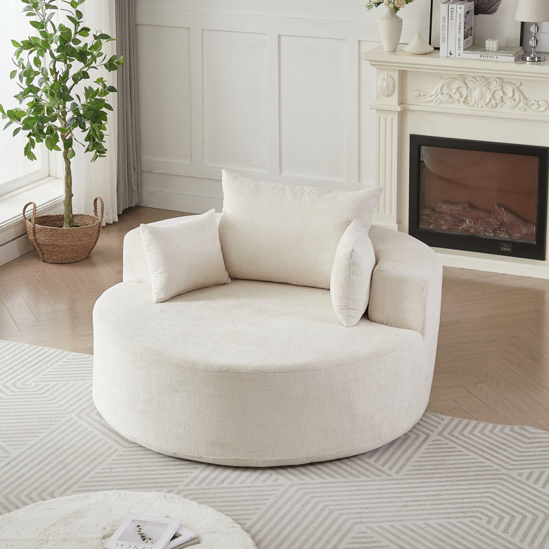 Fauteuil-lit moderne pour salon, chambre à coucher, Chenille beige