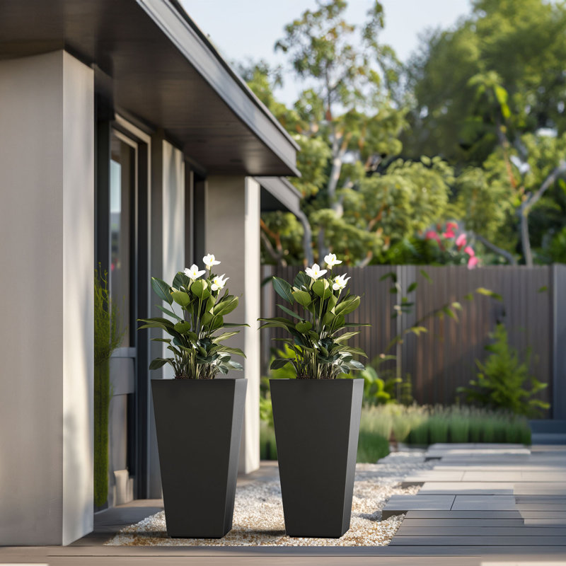 Brimer Handmade Planter Box, Charcoal Black