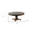  42" Brown Rounded Rustic Reclaimed Solid Wood Dining Table