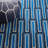 Kabena Hand Tufted Wool/Cotton Geometric Rug in Ivory/Blue-1678849926