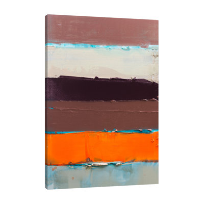 Orange Is The New Stripe II by Kent Youngstrom - Wrapped Canvas Painting