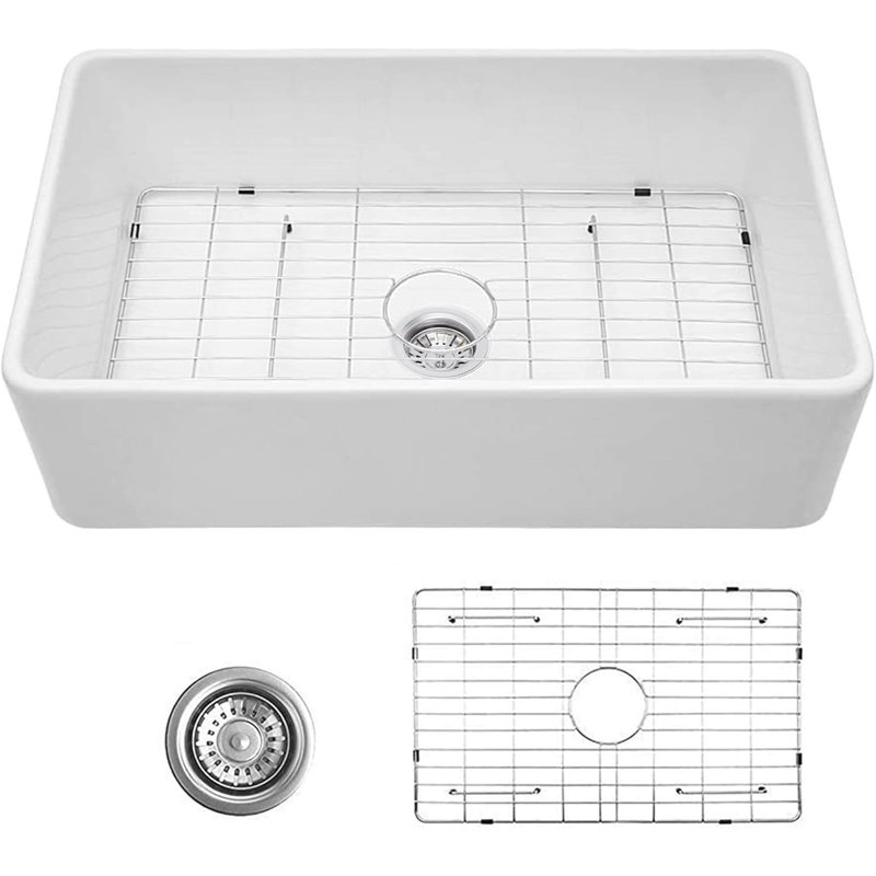 33 Inch White Farmhouse Sink