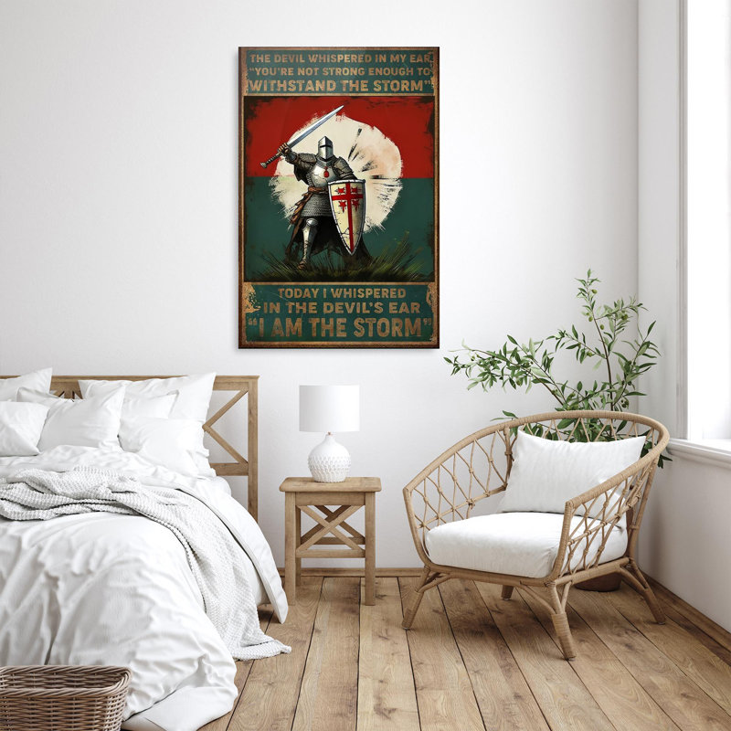 «Warrior I Am The Storm», impression sur toile, H 36 po x l 24 po x P 1,25 po