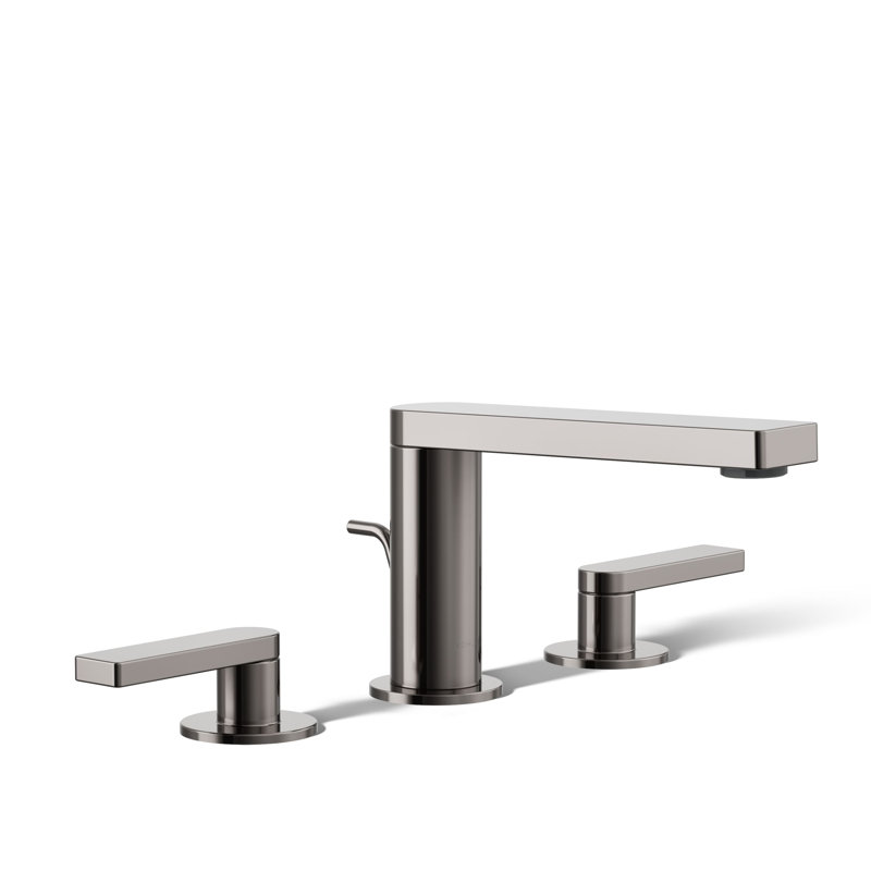 Composed Widespread Bathroom Faucet with Drain Assembly, Vibrant Titanium