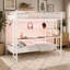 Lit superposé double en métal avec bureau intégré et éclairage à DEL - conception loft peu encombrante pour enfants et adolescents, structure robuste, assemblage facile, pour les chambres à coucher et les dortoirs - blanc