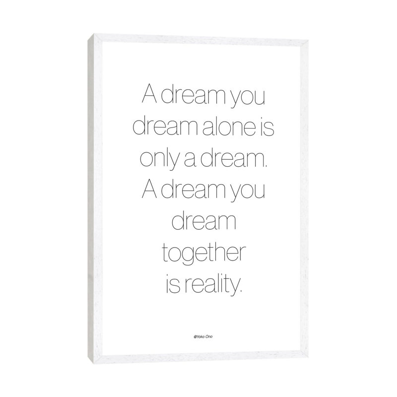 A Dream - Print on Canvas, White Framed, 101.6cm H x 66.04cm W x 3.81cm D