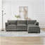 L-Shaped Corduroy Corner Sofa With Storage Armrests For Living Room And Office Use.-618714491