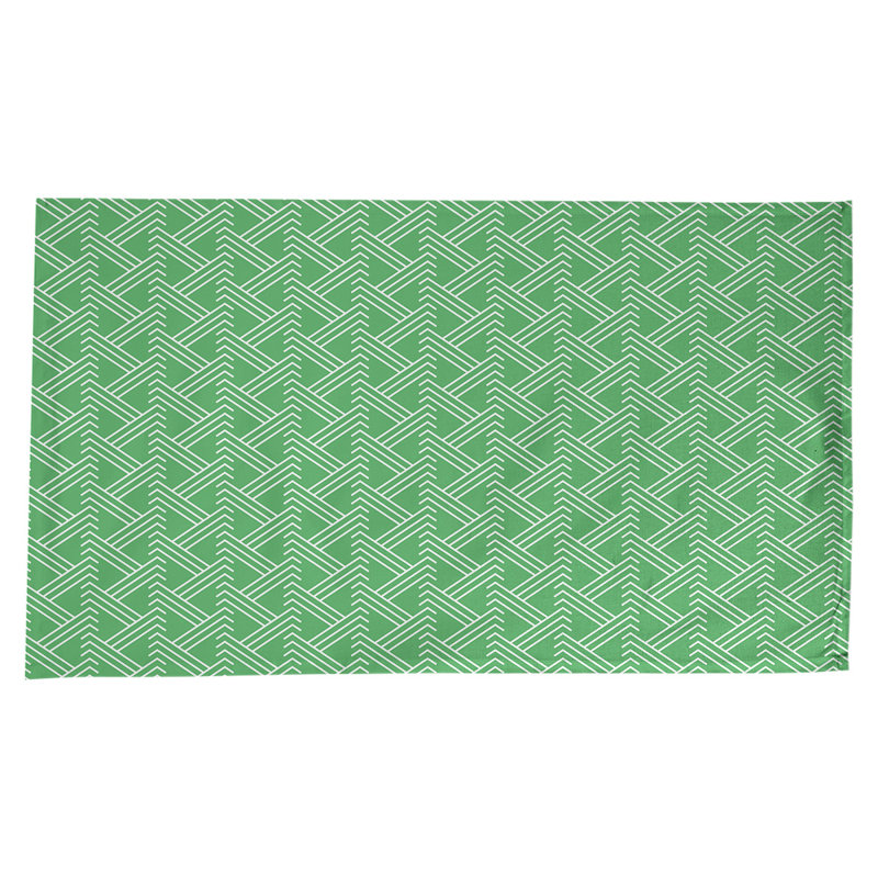 Nappe zig zag classique, Vert/blanc