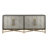 Sideboard with Solid Wood Frame and Shagreen-Style PU